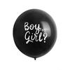 Balão Preto de Revelação de Sexo de 36 Polegadas para Festa de Aniversário de Bebê Balão de Revelação Balão Redondo de Látex