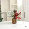 Venta Caliente Transfronteriza Mini Adornos para Árbol de Navidad Decoración Navideña Simulación Árbol con Barril de Corteza de PE En stock Venta al por Mayor