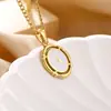 Collar de acero inoxidable para mujer con 26 letras inglesas, colgante de moda europea y americana, joyería al por mayor transfronteriza de Amazon
