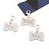 Etiqueta de osso de metal para cachorro com letras, osso DIY, chaveiro feito à mão, pingente, material para joias, acessórios