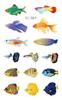 Mundo Submarino Peces Tropicales Niños Dibujos Animados Tatuaje Pez Lindo Camarón Cangrejo Delfín Océano de Ensueño Fiesta en el Océano