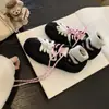 Bloqueio de Cores Versátil Cadarço Duplo Couro Genuíno Superfície Macia Aumenta a Altura Sapatos de Treino Alemães Lançamento Primavera 2026 Tênis Esportivos Casuais para Mulheres
