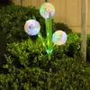Luces Solares LED, Luces de Bola de Cebolla, Luces de Diente de León para el Suelo, Plantas Verdes Reales para Decoración de Patio, Jardín, Balcón, Luces para Césped, Ahorro de Energía