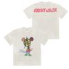 Camiseta de gran tamaño con hombros descubiertos, estilo rap, hip hop, Jus Wald, Juice WRLD, grafiti callejero europeo y americano.