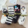 Meias Quentes de Pinguim Desenho Animado para Outono e Inverno para Mulheres, Meias Macias e Fofas para Acessórios de Meninas, Meias de Chão Grossas de Pelúcia para Casa