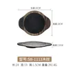Prato Preto de Melamina Plástico Prato de Jantar Estilo Ocidental Prato Raso Bandeja para Pizza Bife de Restaurante Prato para Churrasco Uso Comercial