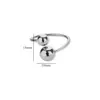 Europa y Estados Unidos anillo redondo de acero inoxidable para mujer de acero dorado anillo de bola tamaño accesorios de comercio exterior de sentido senior al por mayor