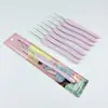 Agulha de Crochê com Cabo Macio de Resina, Agulha de Crochê Elegante Rosa-Roxo de Alta Qualidade para DIY Tricô Feito à Mão