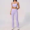 Conjunto de Yoga Cross-border Personalizado Novo Estilo Sensação de Pele Nuas Costas Bonitas Conjunto de Roupas Esportivas Pilates Corrida ao Ar Livre Fitness Feminino