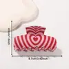 Nuevos Accesorios para el Cabello con Pinza de Tiburón Transfronteriza, Serie Fresca en Forma de Corazón, Pinzas de Garra Lindas para Niñas, Serie Dulce Roja