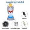 Navidad Amazon Ángel Blanco Puro Lectura Luminoso Inflable Adorno Modelo Suministros Decorativos Césped Patio Impermeable