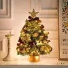 Árbol de Navidad Hogareño Pequeñas Decoraciones Navideñas Adornos Encriptados Luces DIY Hecho a Mano Estilo Ins Paquete Escena Decoración