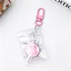 Estilo Coreano Ins Empaque de Frutas Transparente Fresa Manzana un Colgante Llavero Colgante Hecho a Mano Accesorios para Pulsera Acrílico
