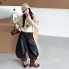 Conjunto de Suéter Outono/Inverno para Meninas 2026 Novo Casual Girl Estilo Coreano Crianças Médias/Maiores Suéter Gola Alta Jeans Tendência