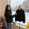 Chaqueta de Algodón Acolchada Estilo Francés de Alta Gama con Solapa Ligera para Mujer Otoño e Invierno Moda Retro Casual Chaqueta Cálida de Algodón