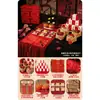Decoração e ornamentos para mesa de chá de casamento, arranjo de mesa para decorar a sala de estar, quarto de noiva de alto padrão, conjunto de cerimônia de chá de noivado estilo chinês novo