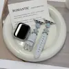 [Correa] Adecuada para Correa Apple S12Iwatch S10987Se Trébol de Cuatro Hojas Patrón de Lichi Pulsera de Lujo Ligero para Mujer