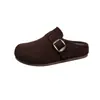 Mules slip-on estilo Birkenstock com aumento de altura interna, chinelos novos de verão com sola grossa e bico fechado para uso externo, sapatos Birkenstock femininos