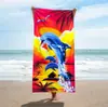 Toalla de Baño Microfibra Absorbente Lista para Usar Popular Transfronteriza Vacaciones Activo Secado Rápido Toalla de Playa Estampada Costas