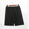 Calça de Pijama Masculina de Seda Gelada Sem Costura Fio Ultra Fina para Casa Shorts Finos de Cinco Pontos para Casa Shorts de Verão Canelados