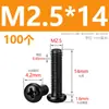 Tornillos M2M3M4M5M6M8 Negros de Acero Inoxidable 304, Tornillos de Cabeza Redonda Phillips, Tornillos para Máquina de Cabeza Plana Zincados Negros