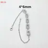 Pulsera de Cobre Puro Plateada en Plata 925 para Montaje de Piedras Preciosas DIY, Pulsera Plateada en Platino, Servicio de Procesamiento para Montaje de Piedras Preciosas en Blanco