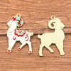 Múltiples Dijes de Aleación para Manualidades Chapado en Oro KC Animales Esmaltados Caballo Hormiga Oruga Insecto Caracol Colgantes Accesorios