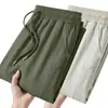 [Destacado] Pantalones de Hielo de Seda para Hombre, Delgados de Verano, Holgados, Pierna Recta, de Malla, Casuales, Pantalones Largos de Gama Alta
