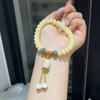 Pulsera de Garra de Gato de Carbón Gato Raíz de Bodhi Pulsera Femenina Jade Blanco Bodhi Niña Juega Pulsera Bodhi de Mano
