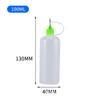 En stock, botella de HDPE de 10 ml, botella con aguja, botella con orificios, botella de aceite para pintura de tatuajes, botella de pegamento para calafateo de grasa blanda.