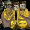 Vaso Rotatorio de Cristal Luminoso Creativo para Whisky para Uso en Casa, Vaso de Cerveza de Alta Gama, Vaso para Licores para Aliviar el Estrés, Vaso Giratorio