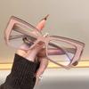 Óculos de Armação Grande Anti-Luz Azul Planos Europeus e Americanos para Mulheres, Armações de Óculos Modernas Retro com Bloqueio de Cor para Moldar o Rosto, Armações de Óculos Slim Modernas com Rosto Liso