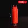 Botella Exprimible de Tres Orificios para Ensalada Kétchup Botella Exprimible Cocina Plástico Mermelada Salsa a Prueba de Fugas Fabricante Mayorista