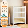 Estante de Livros com Porta de Vidro de Aço para Casa à Prova de Poeira Estante para Livros Infantis Gabinete de Exibição de Figuras de Espaço com Luz Gabinete Ita Gabinete de Lata