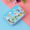 Caja de lata de la Península linda de dibujos animados, caja de almacenamiento de hojalata para postales, caja de almacenamiento para joyas y horquillas para el cabello, fabricantes venta al por mayor