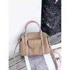 Bolso de Mano Francés de Cuero Genuino de Moda Versátil Bolso Tote Bolso Cruzado de Hombro Bolso Textil para Viajes de Negocios Gran Capacidad Bolso de Mujer