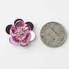 Parche de flor de lentejuelas hecho a mano DIY parche de tela de flor con lentejuelas y cuentas accesorios de aplicación para decoración de ropa sombrero bolsa zapatos