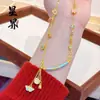 Xiaohongshu Douyin Transmisión en Vivo Más Vendido Rompehielos Ladrillo de Oro Calabaza Mariposa Collar Alta Retención de Color Collar Brújula Venta al por Mayor
