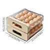 Caja de Almacenamiento de Huevos tipo Cajón Específico para Refrigerador Transfronteriza, Caja de Conservación de Cocina, Herramienta Organizadora de Grado Alimenticio, Contenedor de Almacenamiento de Huevos