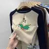 Camisa Base Térmica de Fleece com Manga Longa Patchwork 2026 Novo Outono Inverno Crianças Média e Grande Camiseta Versátil Tendência Meninos Top Escovado