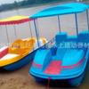 Bote de Pedales de Fibra de Vidrio para Cuatro Personas para Ocio de Padres e Hijos y Parejas, Casco de Bote Estable y Seguro, Bote Turístico para Lago de Parque
