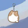 Chaveiro de Gatinho Fofo Desenho Animado Gato Adorável Acrílico Boneca Estudante Pingente de Decoração para Mochila Pequeno Presente