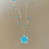 Collar de Flor Dulce de Color Dopamina, Atmósfera Primaveral, Cadena para Clavícula Súper de Hada, Diseño de Nicho, Collar de Alta Gama