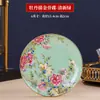 Plato para Escupir Huesos de Cerámica Esmaltada Dorada Plato de Aperitivos de Mesa de Hotel Jingdezhen Plato Pequeño para Dieta en Casa