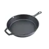 Sartén de Hierro Fundido Set de Sartenes Suministro Directo de Fábrica Sartén Redonda Sartén para Barbacoa al Aire Libre Sartén con Mango Único Camping Barbacoa