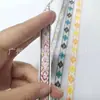 1.2cm Estilo Étnico Colorido Jacquard de Poliéster Rombo Cinta Tejida Retro Decoración del Hogar Correa para Equipaje Ropa de Moda