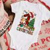 2023 Natal Nova série Meu 1º Natal algodão bebê macacão manga curta bebê macacão
