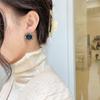 Pendientes de Botón de Otoño e Invierno de Aguja de Plata 925 Pendientes Vintage Pendientes de Estilo Hong Kong para Mujer Pendientes Cortos de Nicho Simples para Viajera B660