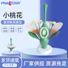 Flor de Flor de Pessegueiro Folha Dupla Flores Estames Verdes Estrutura da Planta Estrutura de Ampliação Modelo de Anatomia Display de Ensino Biológico Espécime