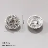 Botón de Diamante Redondo 1cm Botón Pequeño Botón Exquisito Camisa de Gama Alta Completamente de Diamante Hongo Primavera y Verano Cárdigan de Aleación Cosido a Mano